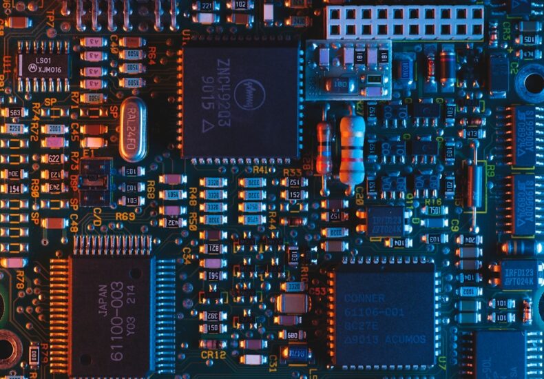 blue circuit board