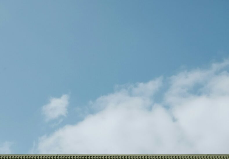 green wooden house roof