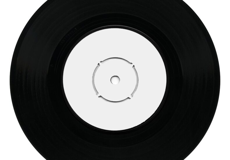 black and white vinyl record