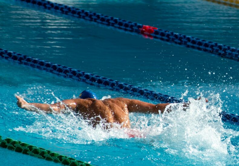 person on swimming pool