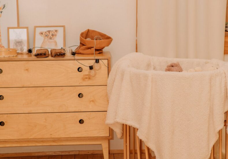 white towel on brown wooden chair