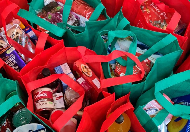 red and green plastic pack