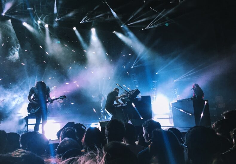 music band playing on stage