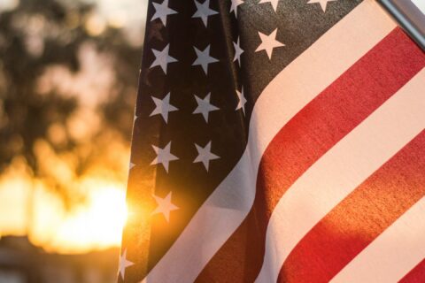 selective focus photo of U.S.A. flag