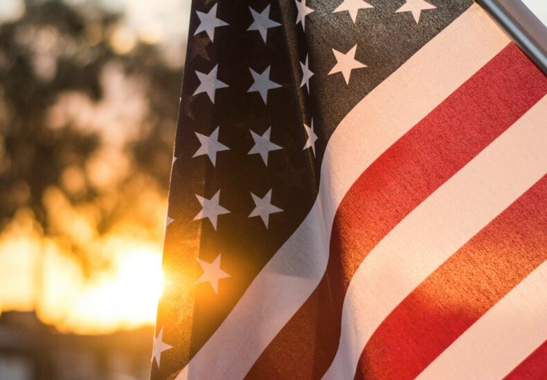 selective focus photo of U.S.A. flag