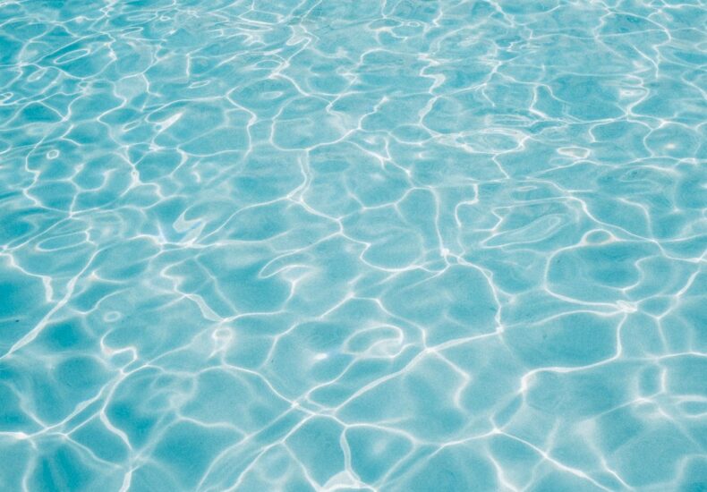 rippling crystal blue water